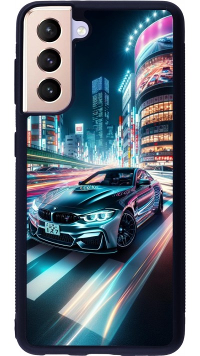 Samsung Galaxy S21 5G Case Hülle - Silikon schwarz BMW M4 Tokio Nacht