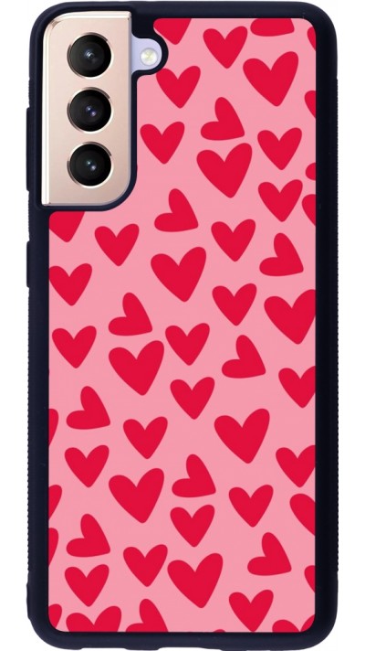 Samsung Galaxy S21 5G Case Hülle - Silikon schwarz Mom 2024 kleine Herzen