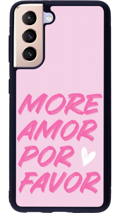 Samsung Galaxy S21 5G Case Hülle - Silikon schwarz More amor porfavor