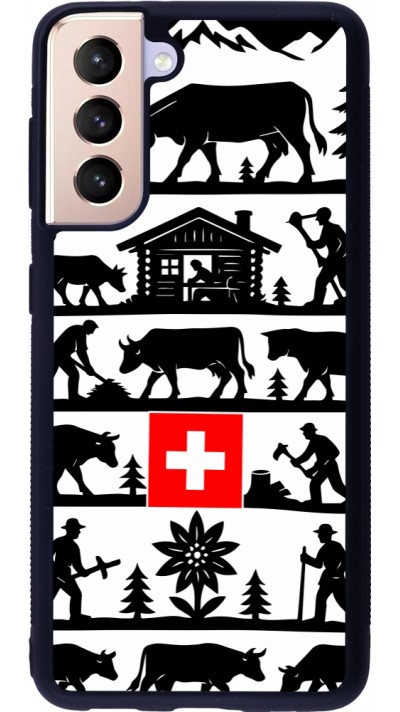 Samsung Galaxy S21 5G Case Hülle - Silikon schwarz Poya Schweiz 1