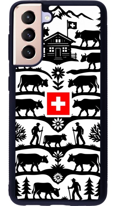 Samsung Galaxy S21 5G Case Hülle - Silikon schwarz Poya Schweiz 3