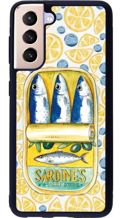Samsung Galaxy S21 5G Case Hülle - Silikon schwarz Sardines in oil 2026