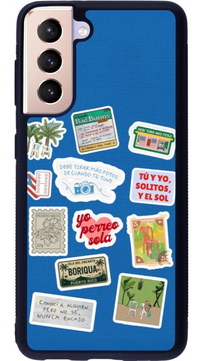 Samsung Galaxy S21 5G Case Hülle - Silikon schwarz Seals of the Dominican Republic DTMF