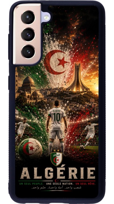Samsung Galaxy S21 5G Case Hülle - Silikon schwarz Fussball Algerien splash 2026