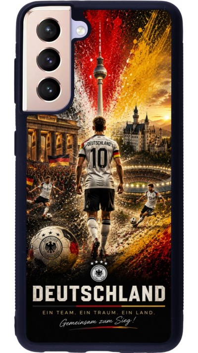 Samsung Galaxy S21 5G Case Hülle - Silikon schwarz Fussball Deutschland splash 2026