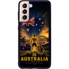 Samsung Galaxy S21 5G Case Hülle - Silikon schwarz Fussball Australien splash 2026