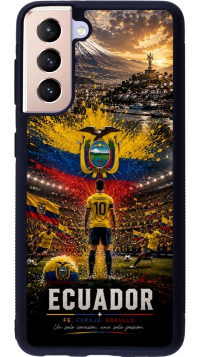 Samsung Galaxy S21 5G Case Hülle - Silikon schwarz Fussball Ecuador splash 2026
