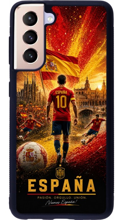 Samsung Galaxy S21 5G Case Hülle - Silikon schwarz Fussball Espanien splash 2026