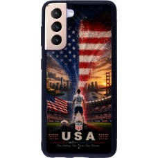Samsung Galaxy S21 5G Case Hülle - Silikon schwarz Fussball Vereinigten Staaten splash 2026