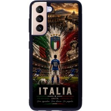 Samsung Galaxy S21 5G Case Hülle - Silikon schwarz Fussball Italien splash 2026