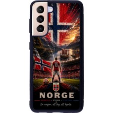 Samsung Galaxy S21 5G Case Hülle - Silikon schwarz Fussball Norwegen splash 2026