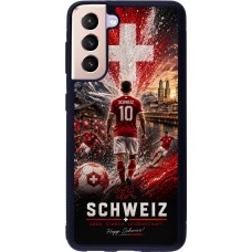 Samsung Galaxy S21 5G Case Hülle - Silikon schwarz Fussball Schweiz splash 2026