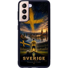 Samsung Galaxy S21 5G Case Hülle - Silikon schwarz Fussball Schweden splash 2026