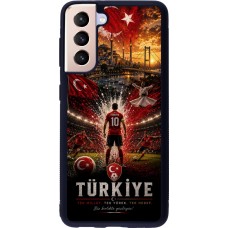Samsung Galaxy S21 5G Case Hülle - Silikon schwarz Fussball Türkei splash 2026