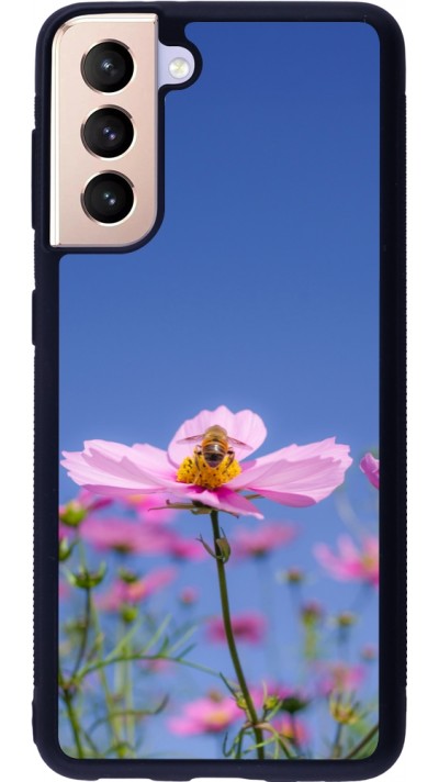 Samsung Galaxy S21 5G Case Hülle - Silikon schwarz Bee on a flower Spring 2026