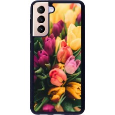 Samsung Galaxy S21 5G Case Hülle - Silikon schwarz Bouquet of tulips Spring 2026
