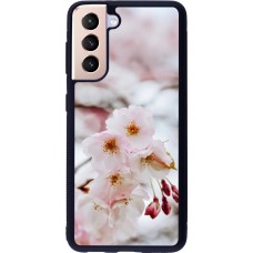 Samsung Galaxy S21 5G Case Hülle - Silikon schwarz Cherry tree Spring 2026