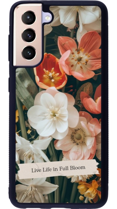 Samsung Galaxy S21 5G Case Hülle - Silikon schwarz Full Bloom Spring 2026