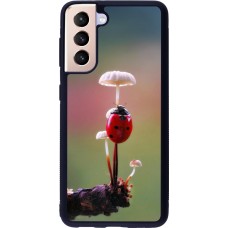 Samsung Galaxy S21 5G Case Hülle - Silikon schwarz Ladybird on a mushroom Spring 2026