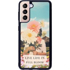 Samsung Galaxy S21 5G Case Hülle - Silikon schwarz Live life in full moon Spring 2026