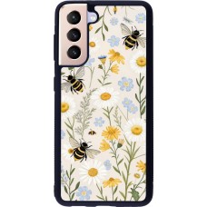 Samsung Galaxy S21 5G Case Hülle - Silikon schwarz Pattern bees Spring 2026