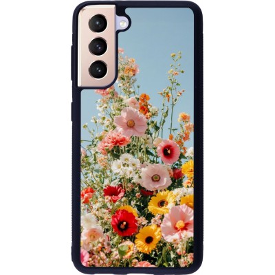 Samsung Galaxy S21 5G Case Hülle - Silikon schwarz Spring flowers Spring 2026