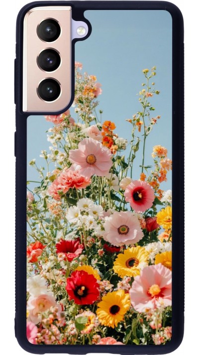 Samsung Galaxy S21 5G Case Hülle - Silikon schwarz Spring flowers Spring 2026