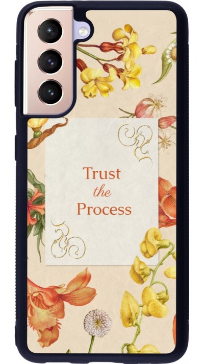 Samsung Galaxy S21 5G Case Hülle - Silikon schwarz Trust the process Spring 2026