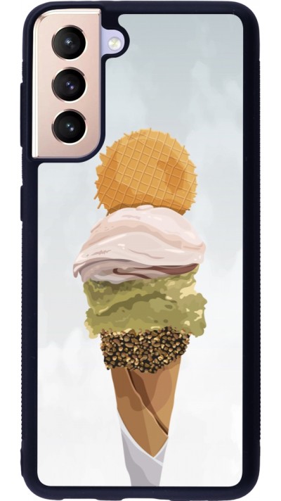 Coque Samsung Galaxy S21 5G - Silicone rigide noir Summer 2025 Cornet