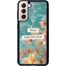 Samsung Galaxy S21 5G Case Hülle - Silikon schwarz Summer 2025 Grow with the flow