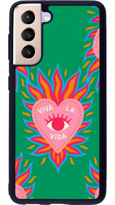 Samsung Galaxy S21 5G Case Hülle - Silikon schwarz Viva la vida 2026
