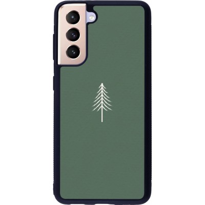 Samsung Galaxy S21 5G Case Hülle - Silikon schwarz Christmas 22 minimalist tree