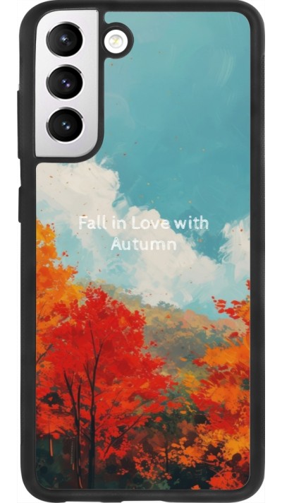 Samsung Galaxy S21 FE 5G Case Hülle - Silikon schwarz Autumn 25 Fall in love