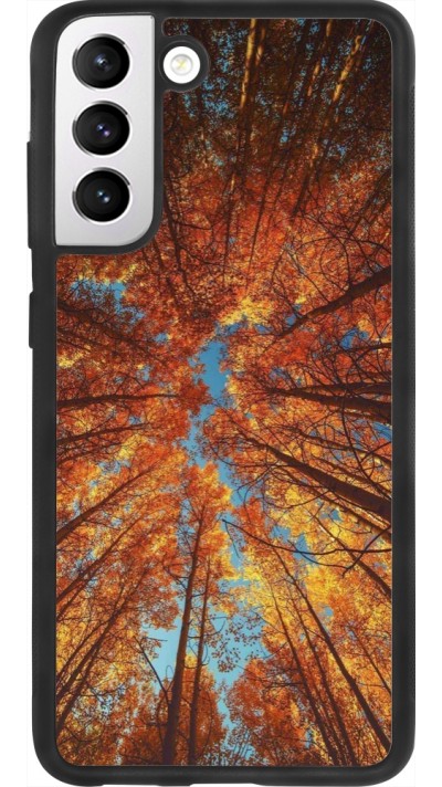 Samsung Galaxy S21 FE 5G Case Hülle - Silikon schwarz Autumn 25 Trees