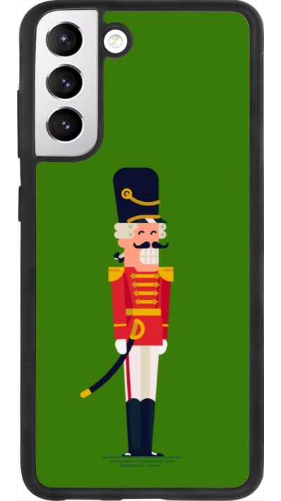 Samsung Galaxy S21 FE 5G Case Hülle - Silikon schwarz Christmas 25 Nutcracker Green