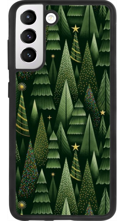 Samsung Galaxy S21 FE 5G Case Hülle - Silikon schwarz Christmas 25 Pattern Xmas Tree
