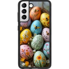 Samsung Galaxy S21 FE 5G Case Hülle - Silikon schwarz Easter 2026 Eggs with bees