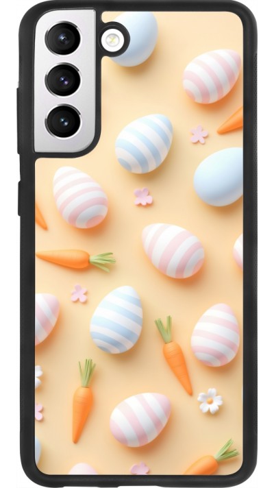 Samsung Galaxy S21 FE 5G Case Hülle - Silikon schwarz Easter 2026 Pattern Easter