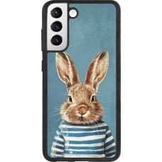 Samsung Galaxy S21 FE 5G Case Hülle - Silikon schwarz Easter 2026 Rabbit navy