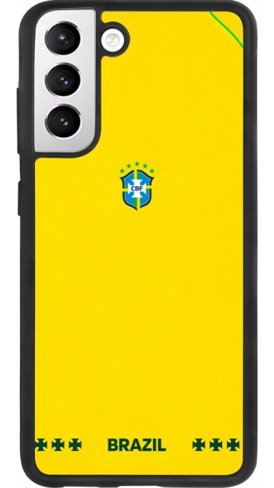 Samsung Galaxy S21 FE 5G Case Hülle - Silikon schwarz Brasilien 2026 personalisierbares Fussballtrikot