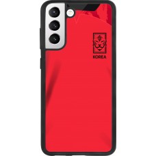 Samsung Galaxy S21 FE 5G Case Hülle - Silikon schwarz Südkorea 2022 personalisierbares Fussballtrikot