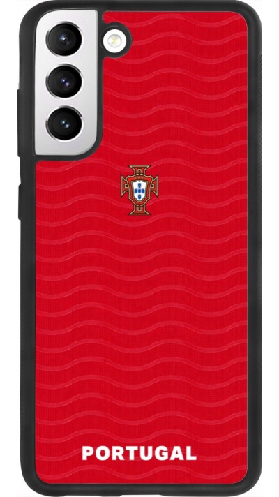 Samsung Galaxy S21 FE 5G Case Hülle - Silikon schwarz Portugal 2026 personalisierbares Fussballtrikot