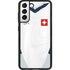 Samsung Galaxy S21 FE 5G Case Hülle - Silikon schwarz Schweiz Away personalisierbares Fussballtrikot