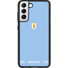 Samsung Galaxy S21 FE 5G Case Hülle - Silikon schwarz Uruguay 2026 personalisierbares Fussballtrikot