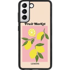 Samsung Galaxy S21 FE 5G Case Hülle - Silikon schwarz Fruit market lemons 2026