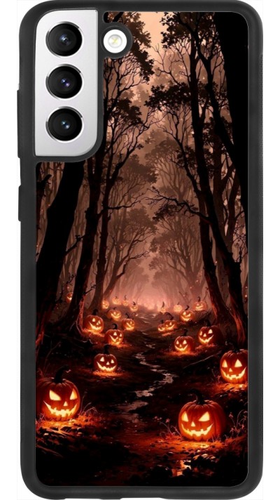 Samsung Galaxy S21 FE 5G Case Hülle - Silikon schwarz Halloween 2025 Road of Terrifying Pumpkins