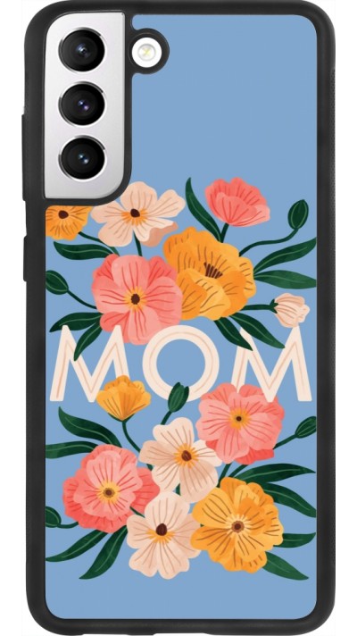 Samsung Galaxy S21 FE 5G Case Hülle - Silikon schwarz Mom 2026 Flowers