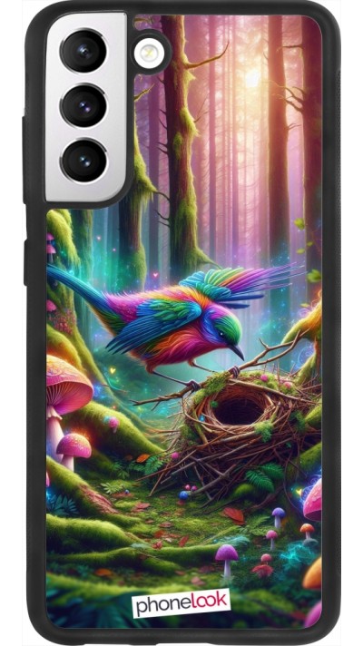 Samsung Galaxy S21 FE 5G Case Hülle - Silikon schwarz Vogel Nest Wald