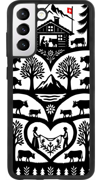 Coque Samsung Galaxy S21 FE 5G - Silicone rigide noir Poya Suisse 2