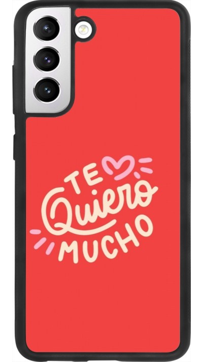 Samsung Galaxy S21 FE 5G Case Hülle - Silikon schwarz Saint Valentines Day 26 Te quiero mucho